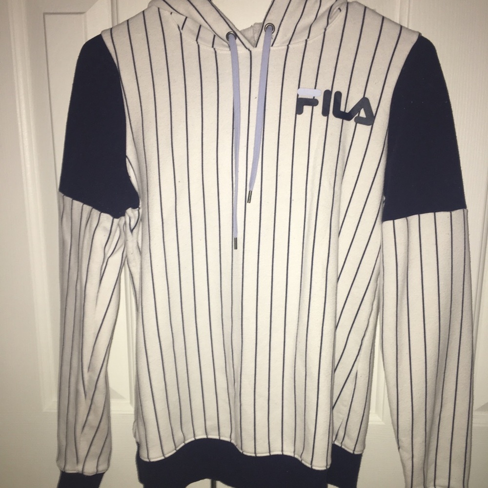 fila striped hoodie